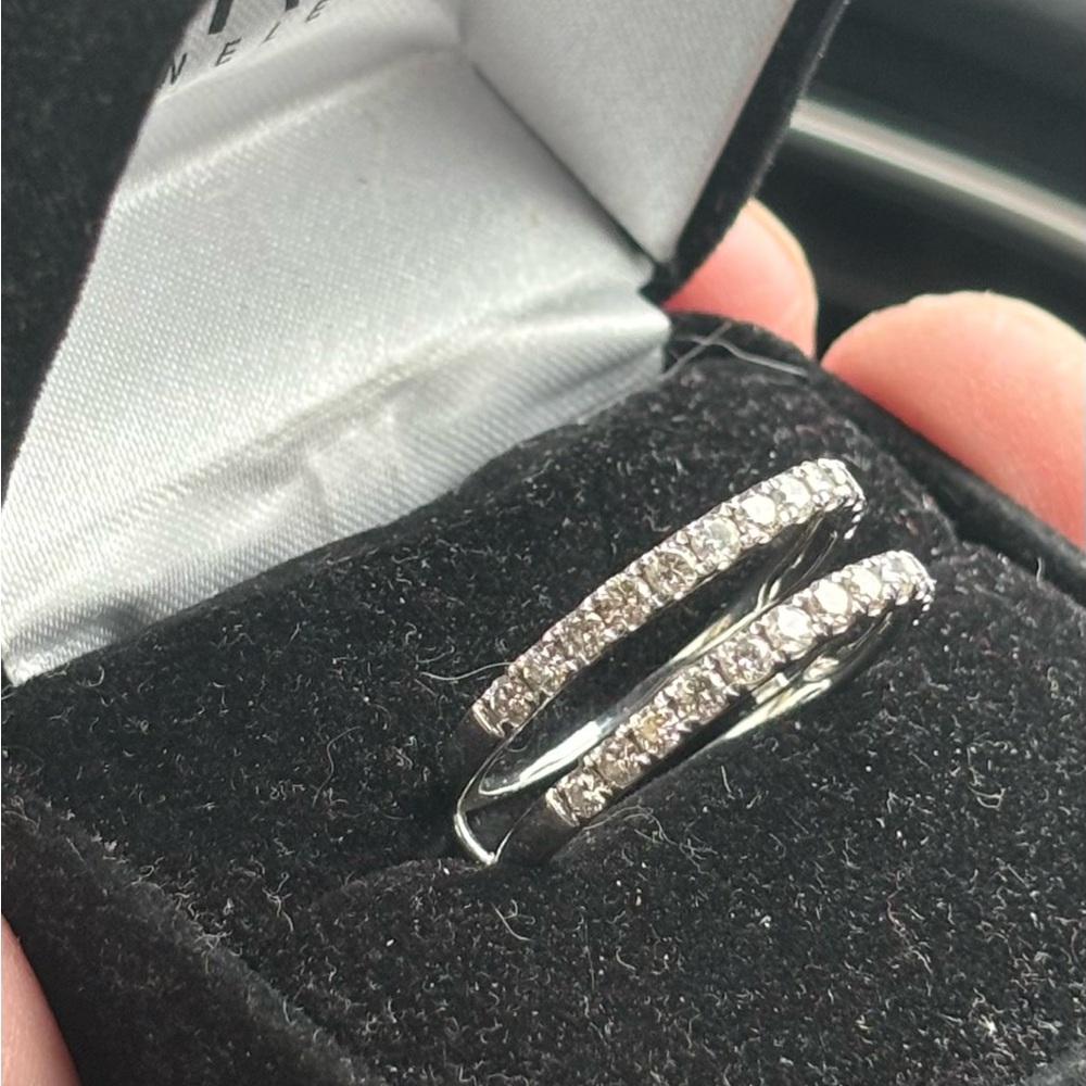 Kay Jewelers Silver Diamond Eternity Rings